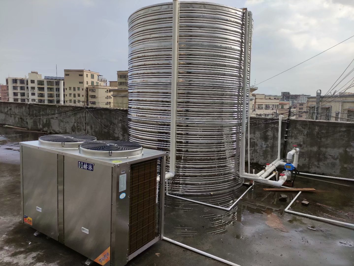 佛山空气能热水工程 工地学校工厂酒店公寓节能热水设备