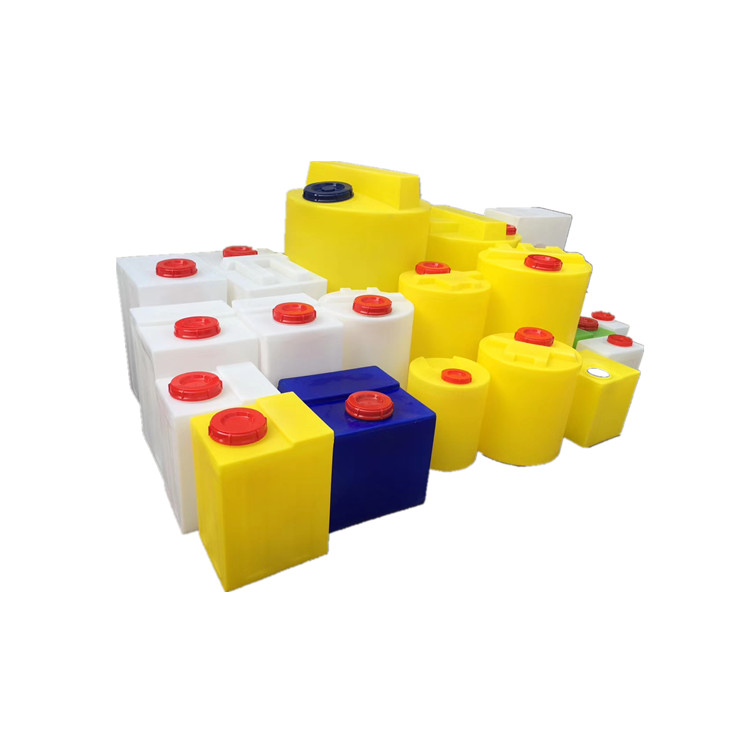黄色方形存水pe桶 塑料方水箱  消杀设备储药箱 机械水箱图片