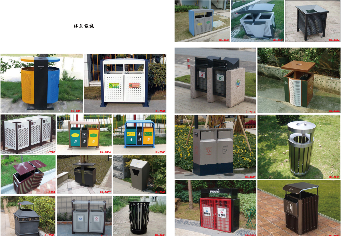 垃圾桶    户外垃圾桶 不锈钢大号环卫果皮箱 小区公园景区室外分类双桶垃圾箱图片