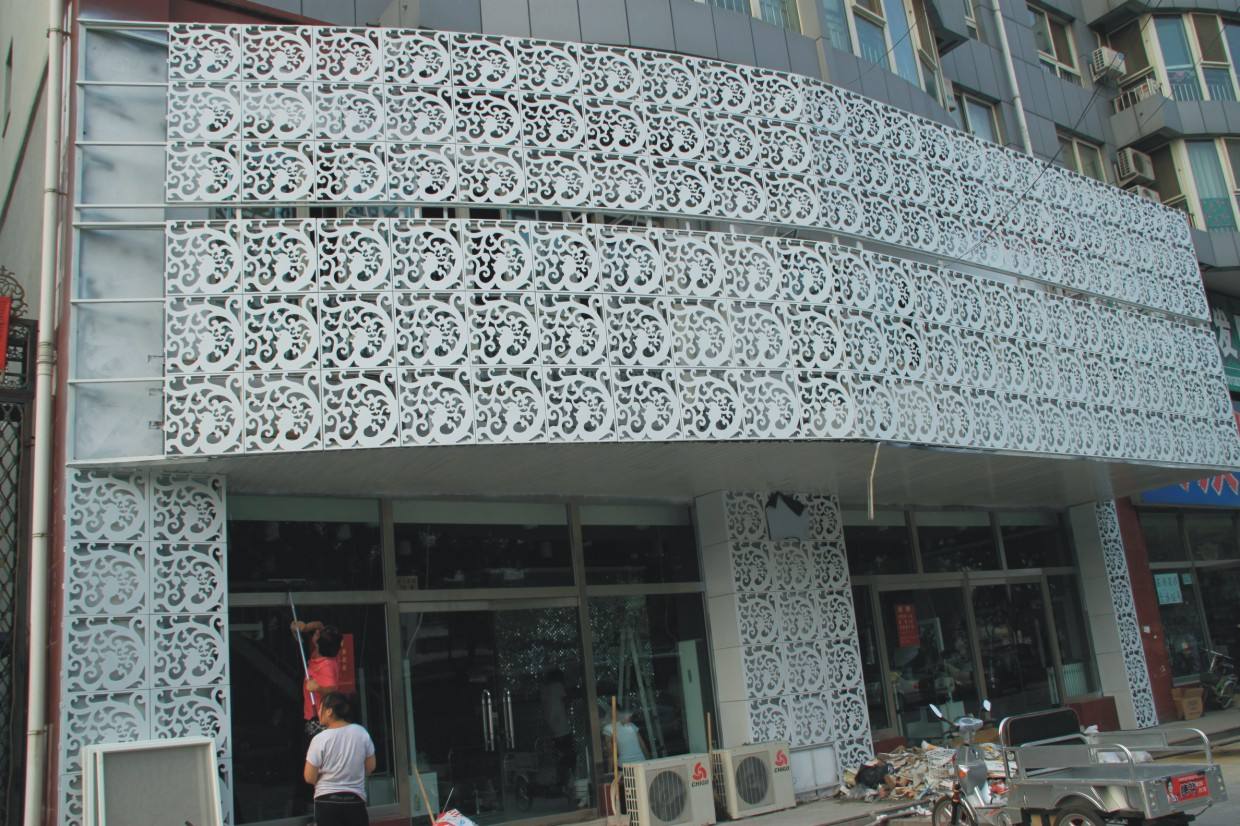成都市雕花铝单板厂家陕西雕花铝单板设计 镂空雕花铝单板制作 冲孔雕花铝单板价钱