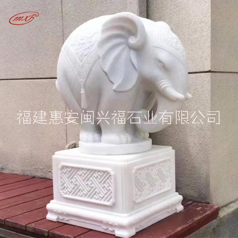 福建石象一对寺庙祠堂花岗岩大象酒店公司门口动物大象雕塑摆件
