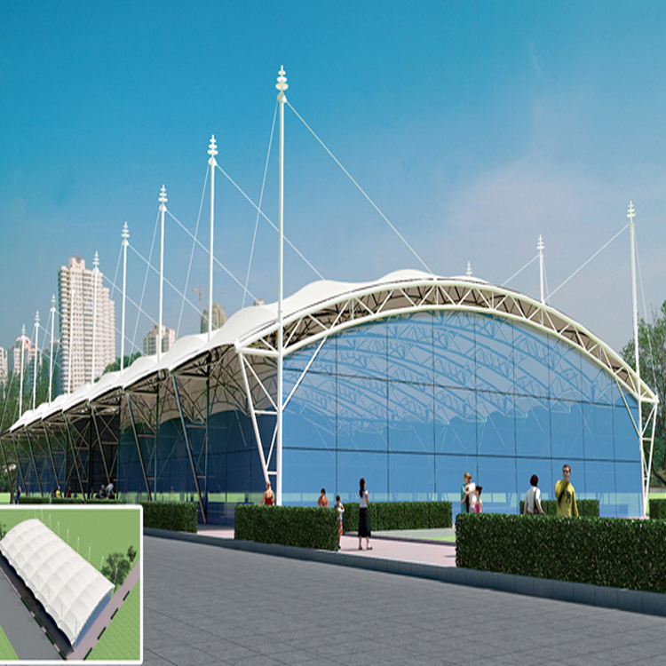 北京膜结构羽毛球馆雨棚-顺飞龙免费提供方案图-坚固耐用-价格实惠