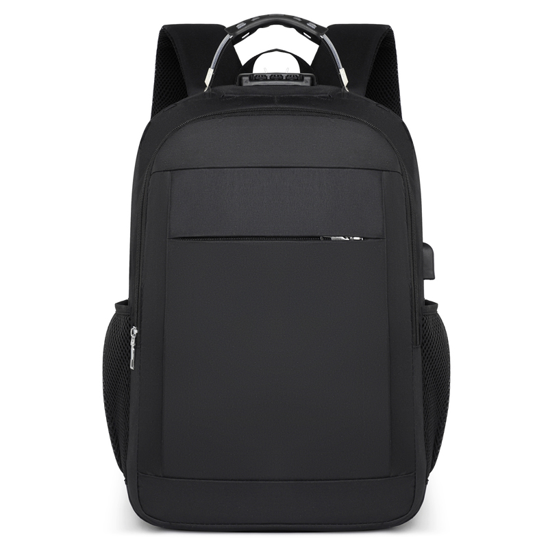 新款商务笔记本电脑背包简约韩版双肩包旅行轻便密码锁学生休闲包