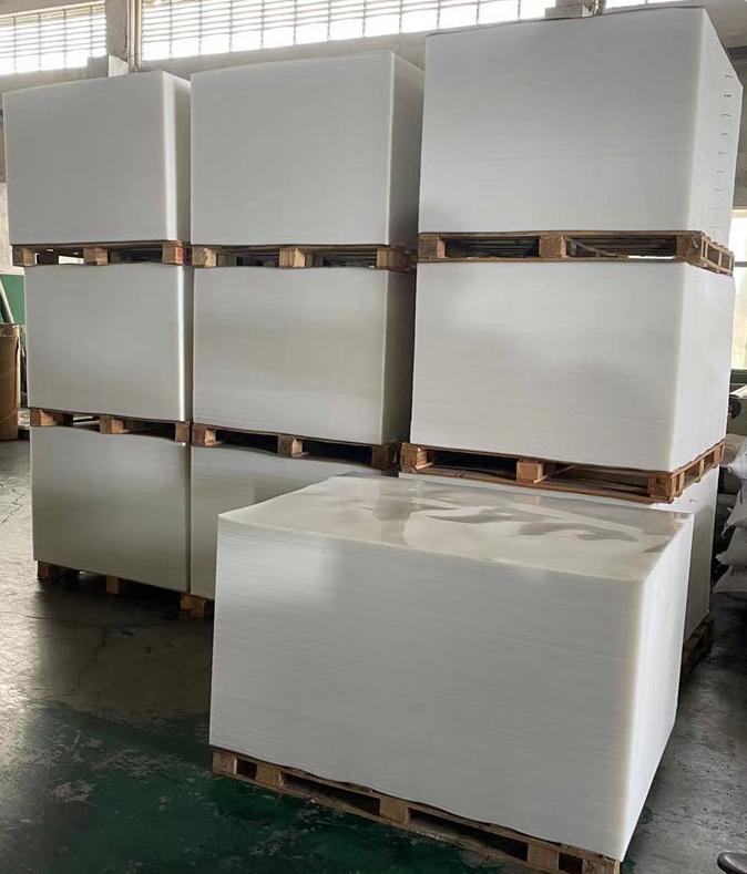 绍兴滑板厂家生产白色高密度聚乙烯 塑料滑托板降低人力成本图片