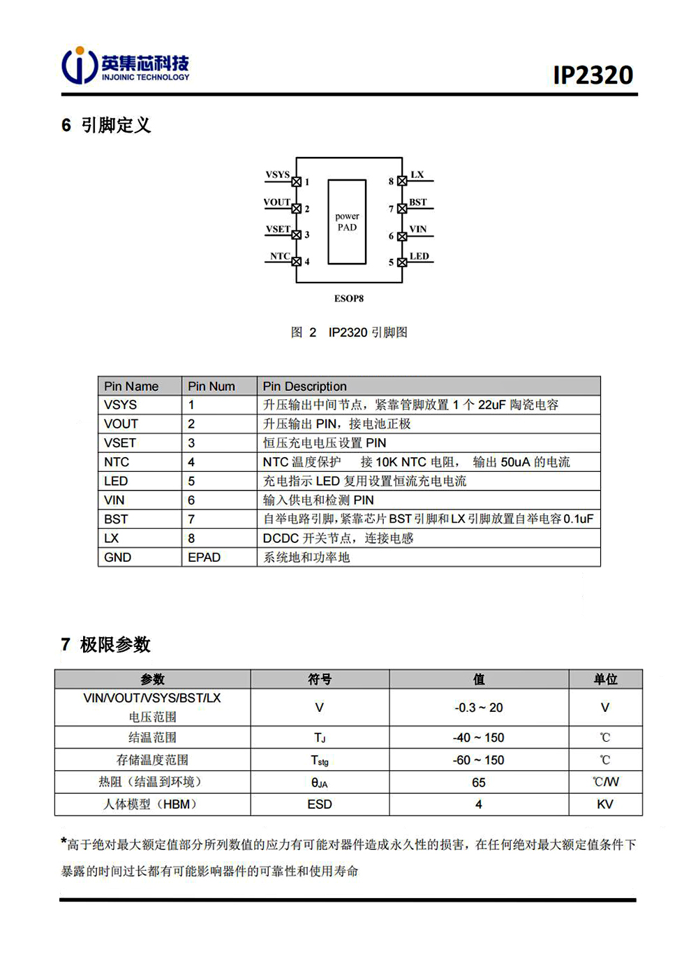 英集芯IP2320双节串联锂电池/锂离子电池充电芯片5V输入功率MOS